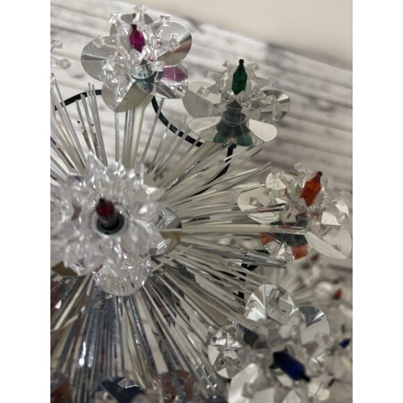 PAIR Christmas Wall Hanging Tree Toppers Snowflake Decor Multicolored Lights 6” - Picture 9 of 15